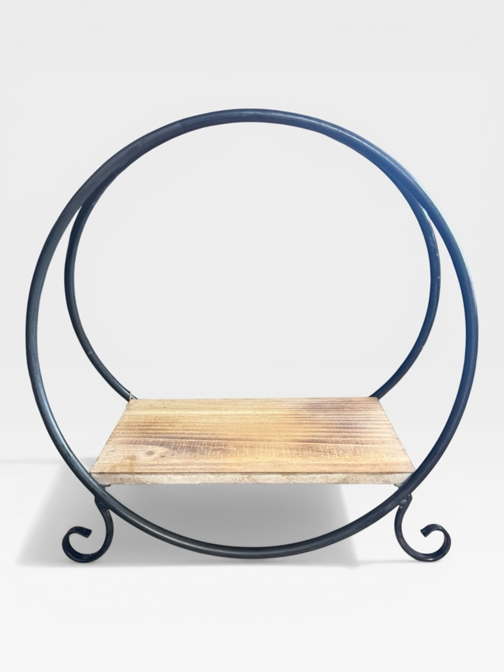 Bohemian-Style or Rustic Farmhouse Circular Display Shelf